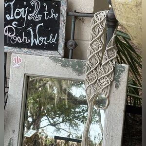 NWT Elegant Cream Macramé Belt